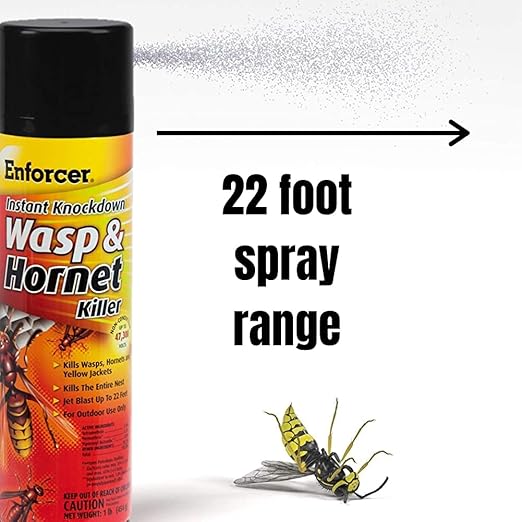 Enforcer Instant Knockdown Wasp and Hornet Killer Spray - 16oz (Case of 12) EWHIK16 - Kills with Residual Action as Wasps and Hornets Ruturn to Nest