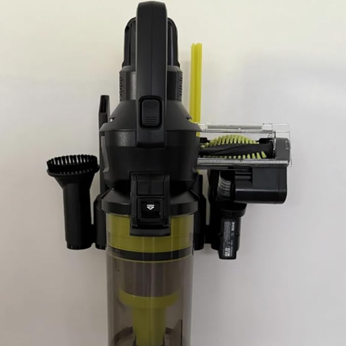 Wall Mount Holder–Compatible with Ryobi ONE+ HP 18V Cordless Pet Stick VacuumCompact Organizer Rack for Vacuum and Accessories Space-Saving Storage Solution for Home and Garage