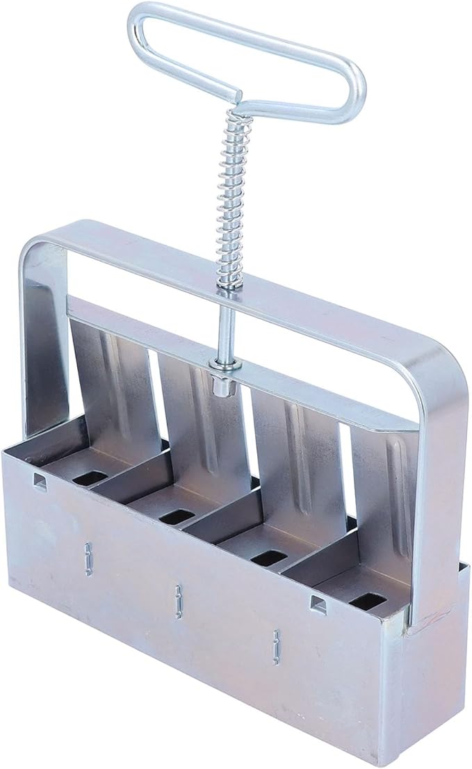 Soil Block Maker Handheld Soil Blocking Tool Iron Material Comfortable Handle High Germination Rate Easy to Sow Recyclable and with Clamp Tamping Rod and Accessori
