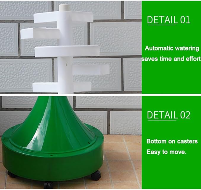 Hydroponics Tower Aquaponics Grow System Rotary Indoor Outdoor Tower Garden 72 Pods Vertical Hydroponic Irrigation System Tower for Herbs Fruits and Vegetables