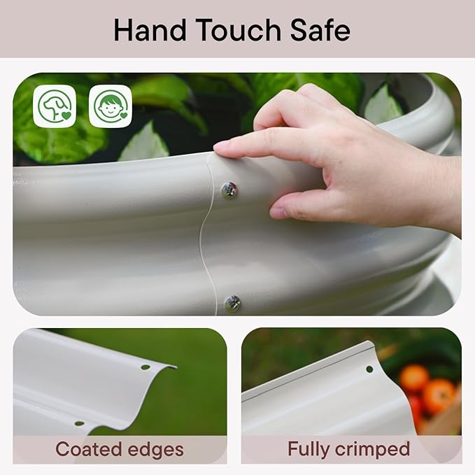 2-Pack L-Shaped Metal Raised Garden Bed 7x7x1.5 ft 18 Tall Galvanized Steel Corner Raised Garden Bed for Vegetables &amp Flowers Modular Outdoor Raised Planter Box - Brooklyn Grey