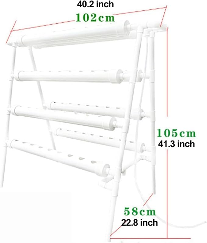 Hydroponic Tower Growing Sytem 72 Sites 8 Pipes Hydroponic Grow Kit Garden Planting Equipment Nft Soilless Balcony Indoor Greenhouse Tool Lettuce Strawberry Easy to Install and Operate-//