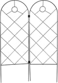 2pcs Iron Plant Climbing Rack and Garden Trellis Set for Outdoor Tomato Support with Foldable Design Sturdy Vine Climbing Plant Display Rack for Patio and Garden