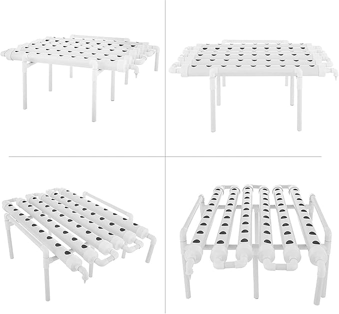 54 Holes Hydroponic Piping Grow Kit Planting Tools Gardening System Nursery Pot Hydroponic Soilless Plant Growing Systems Vegetable Planting Grow Kit Rack
