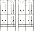 4 Pack Trellis for Climbing Plants Outdoor 6 FT Tall Galvanized Steel Garden Trellis for Patio Lawn Wall Decor Plant Trellis for Vine Cucumber Tomato Flower Clematis RosesBrown