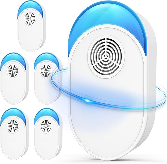 Upgraded Ultrasonic Repeller Indoor Ultrasonic Repellent for Roach Rodent Mouse Bugs Ant Mosquito Mice Spider Electronic Plug in Pest Control (6)