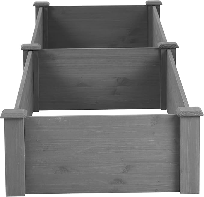 96x28x10 ft Wooden Raised Garden Bed Outdoor - Tool-Free 20 Minutes Assembly Large Planter Box Flower Bed with 300lbs Capacity for Vegetables Flowers &amp Herbs (96x28x10'')