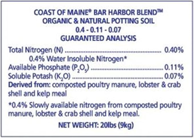 Coast of Maine Bar Harbor Blend 8qt (Pack of 2) Organic and Natural Potting Soil for Houseplants Flowers Vegetables Herbs and Containers