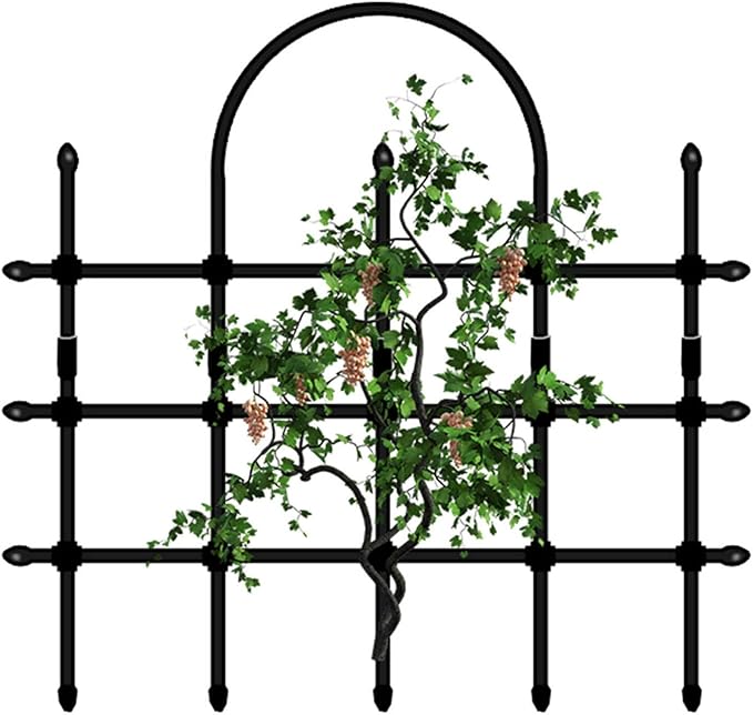 Garden Trellis And Tomato Cages Plant Supports Plant Trellis For Climbing Plants Indoor Outdoor Plant Cages For Flower Vegetable Vines Plant Trellis For Potted Plants(Color:BlackSize:120cm/47.2
