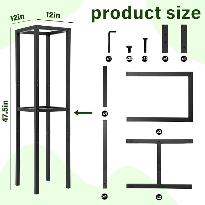 48x12 Inches Dragon Fruit Trellis for Climbing Plants - Premium Quality Metal Support Stand Weather-Resistant &amp Durable for Gardeners and Plant Enthusiasts