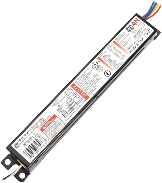 GE Lighting T8 UltraMax Proline Electronic Ballast Residential/Commercial Use 120-277 Volt Instant Start High Performance Compatible with F32T8/WM and F17T8