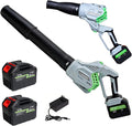 Cordless Leaf Blower 650W High Power Battery with 2x4000mAh Batteries 250MPH Wind Speed Lightweight Handheld Leaf Blower for Yard Maintenance Electric Blower for Leaves Snow and Debris