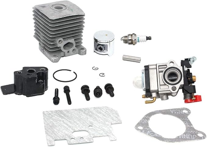 Cylinder Piston Kit For 30cc Homelite Blower HB180 D25B Yardvark BX90 Yard Broom HB180V BVM160 BP250I D25MHV D30MHA HB100 HB180 HB180VGK HB180VI HB290 HB390 HB390V PN UP07146A UP07146 UP03037A