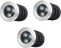 3PCS Miniature Underwater Recessed LED Landscape Lights - 12V/24V Spotlights