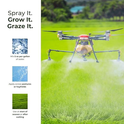Graze Up Microbial Soil Amendment – Boosts Pasture &amp Forage Growth Improves Soil Health &amp Root Development – Made in USA