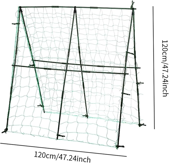 Generic Cucumber Trellis Plant Grow Support A Frame Garden Trellis with Netting for Tomato Squash