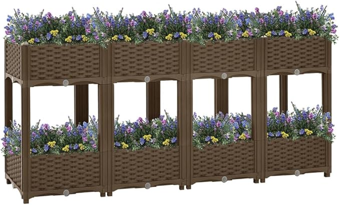 Raised Bed PlanterGarden BedGalvanized Raised Garden BedPlanter Raised bedsGalvanized Planter63x15.7x28 Polypropylene