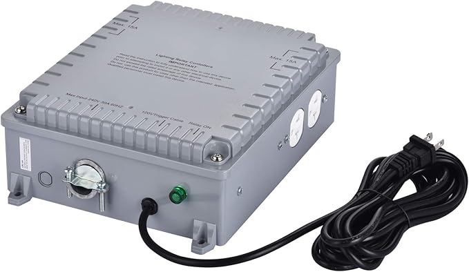 Toolazy 4-Light Controller with Trigger Cord 4 Lighting Relay Controller 120/240 VoltMaximum 4000W Light Controller for Indoor Plant Grow Light Hydroponics Growing Syste