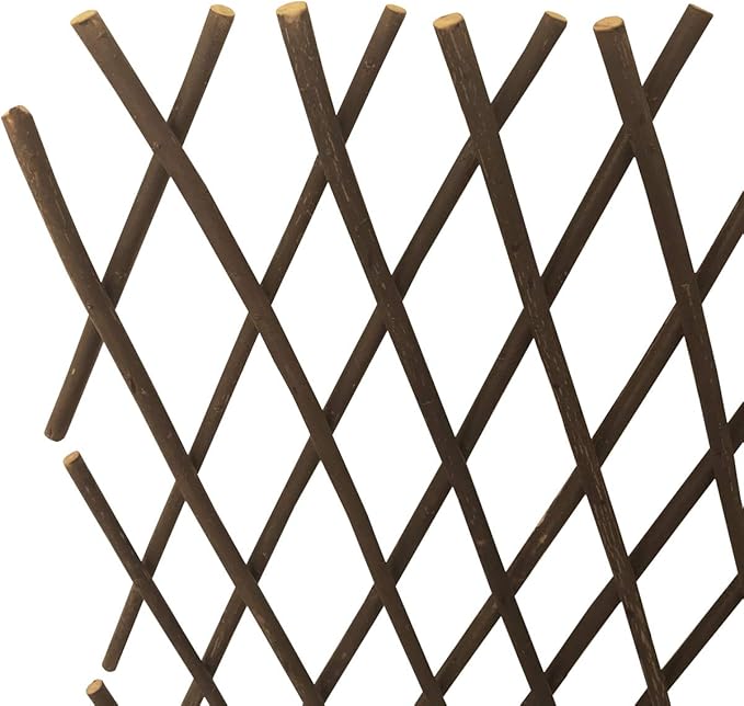 Nature Willow Trellis Expandable Plant Support Plant Climbing Lattices Trellis Willow Expandable Trellis Fence for Climbing Plants Support 36x92 InchDouble Panel (2)