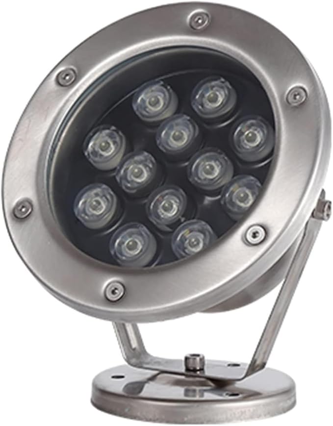 Underwater Light - 12V LED Beam Spotlight Underwater Pond Spotlight Low Voltage Fountain Lighting LED Waterproof IP68 Stainless Steel Underwater Light for Pool Fountain Pond(Blue18W(12v))