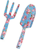 Outdoor Garden Tool Set Stainless Steel Hand Trowel and Fork with Stylish Floral Designs Ergonomic Gardening Tool Garden Tool Set