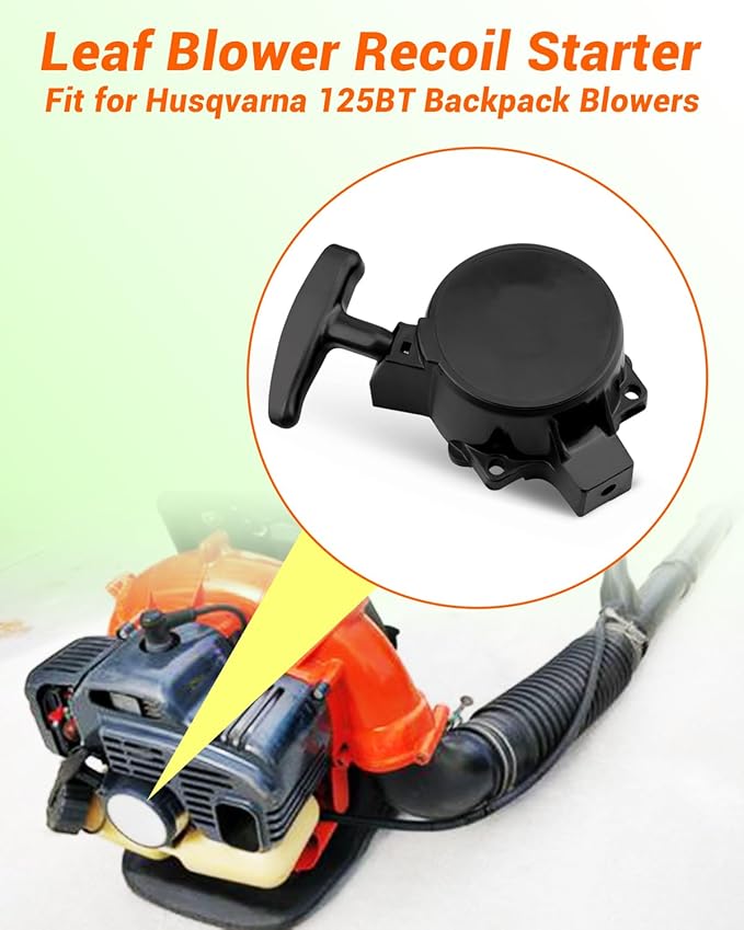 Leaf Blower Recoil Starter and Housing Kit Fit for Husqvarna 125BT Backpack Blowers Replace 531009652 Leaf Blower Recoil Starter Assembly