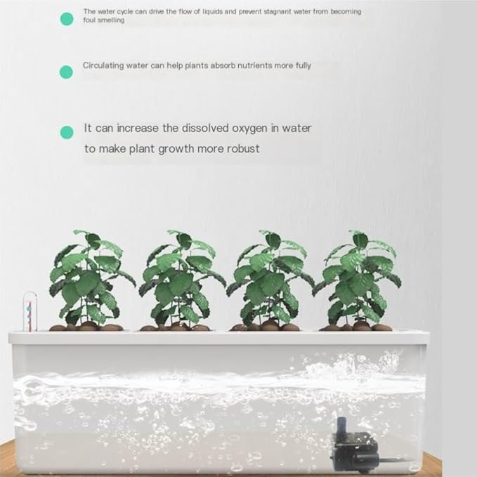 Grow Indoor Hydroponic Growing Box - Home Balcony/Desktop Soil-Free Planter (LED Grow Light ABS Desktop/Floor Use)