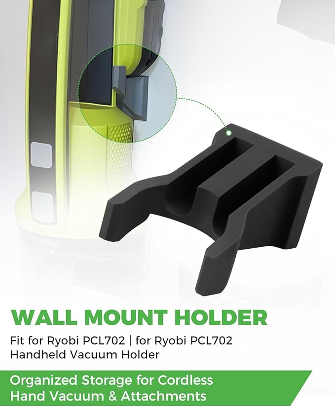 Wall Mount Holder Fit for Ryobi PCL702/ Ryobi PCL702 Handheld Vacuum Holder Organized Storage