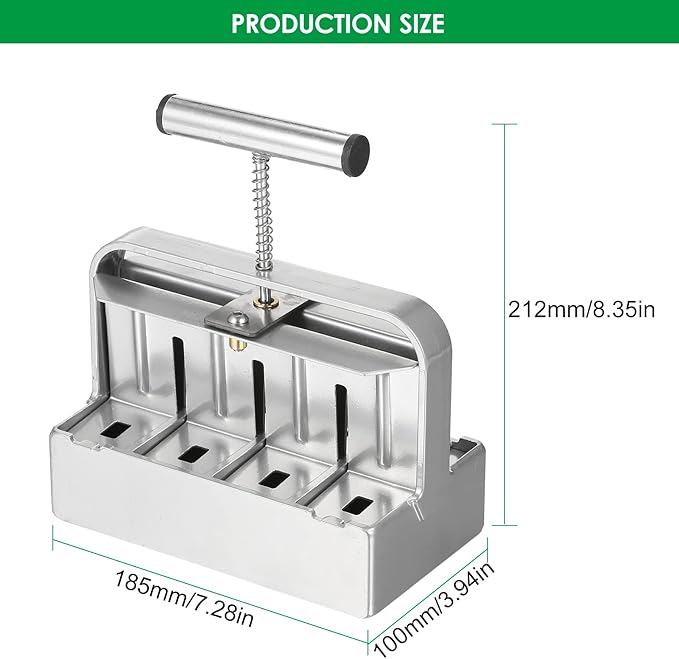 Soil Blocker 2 inch Manual Soil Block Maker Handheld Gardening Seedling Tool with Comfortable Handle for Gardens Farms Seedings Cuttings Greenhouses Gardens (Type 3)