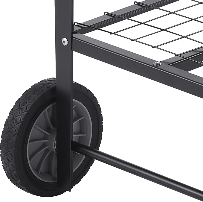 VEVOR Raised Planter Box with Legs and Wheels Larger Size 43.3x19.5x31.5 Outdoor Elevated Garden Bed On Wheel Metal Planting Boxes for Growing Flowers/Vegetables/Herbs in Backyard/Garden/Balcony