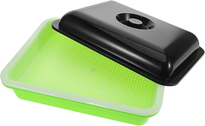 VICASKY Mason Jar Sprouting Kit Easy to Use Sprouter Tray with Sprouter for Soil Hydroponic Growing Compact Sprout Growing System for Spaces Cover
