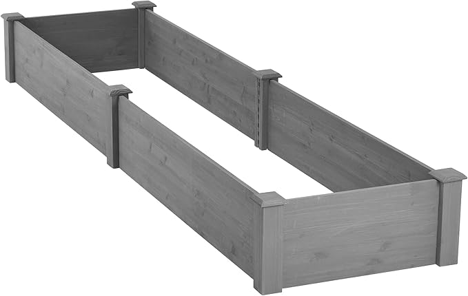 Over Ground Raised Garden Bed 96x28x10'' Large Long Planter Box for Outdoor Tool Free Assembly
