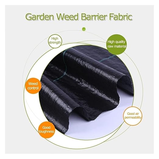 Driveway Fabric Weed Barrier Fabric Weed Control Film Barrier Fabric Garden Ground Cover for Landscaping(1.2x15m/4x50ft)