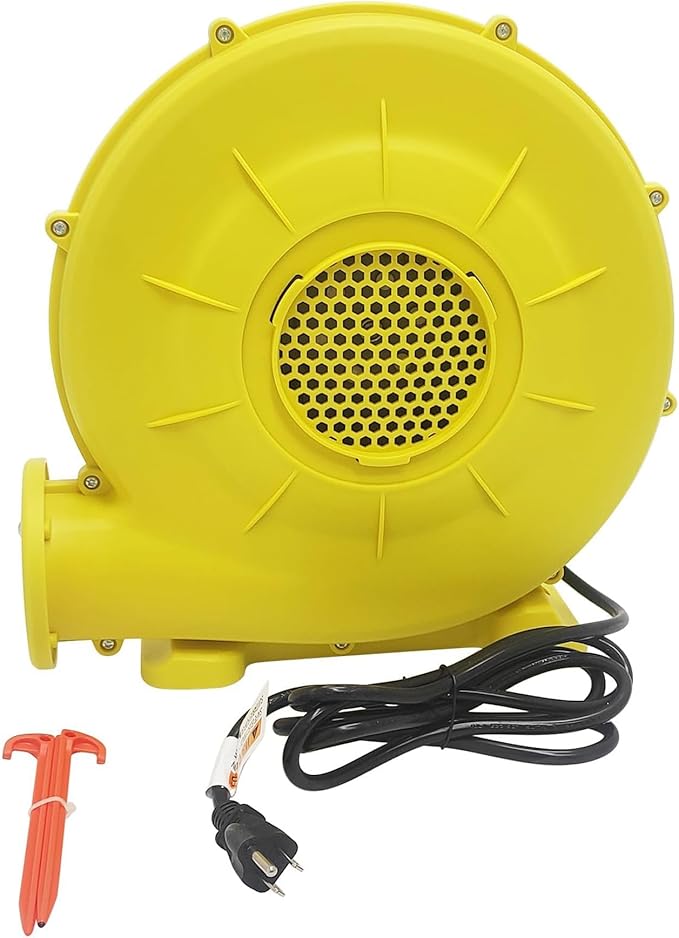 INTBUYING 380W Inflatable Blower 0.5HP 110V-120V Air Blower for Inflatables PP Flame Retardant with High-Speed Motor and Stable Base for Camping Wedding Party Backyard