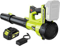 Leaf Blower Cordless 500 CFM 21V Electric Cordless Leaf Blower with 4.0Ah Battery and Charger Lightweight 6 Speed Modes for Lawn Care Patio Blowing Leaves and Dust (Green)