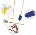 FixtureDisplays Kids Garden Tool Set 28 Long Toy Rake Shovel and Leaf Rake Reduced Size 3-Piece 15210-RAKE+RAKE+Shovel-NF