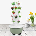 Hydroponics Tower Garden Hydroponic Growing System Aeroponics Growing Kit Indoor Herb Garden Kit with Hydrating Pump Controller for Herbs Fruits A(28Pots)