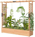 Premium Fir Wood Trellis Planter Built to Last - Engineered with Drainage for Plant Health A Durable Long-Term Raised Bed for Any Garden