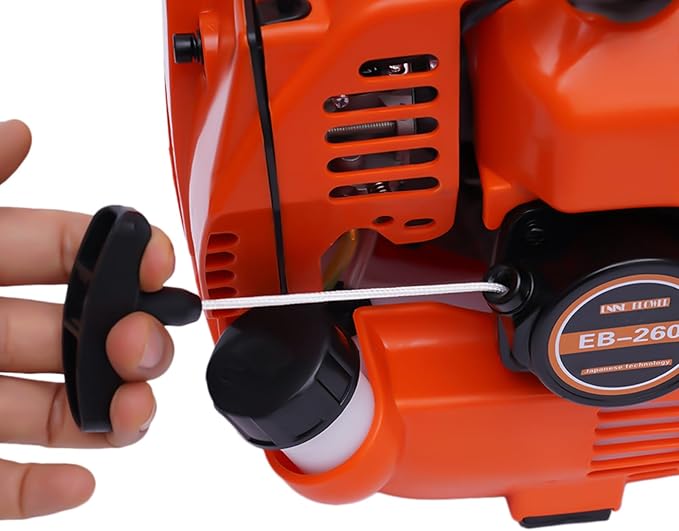25.4CC Cordless Leaf Blower 7000RPM Handheld Gas Blower Gas Powered Leaf Blower with Silencer Powerful Clearing Performance Gas Leaf Blower for Lawn Care Patio Blowing Leaves and Snow Orange
