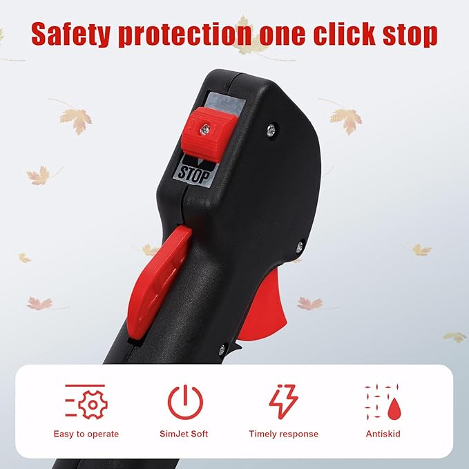 Backpack Leaf Blower 80CC 4.7HP 2-Cycle Gas Leaf Blower 900-CFM &amp 210-MPH Powerful Back Pack Blowers Variable Speed Cruise Control Portable Air Blower for Garden Snow Dirt Debris