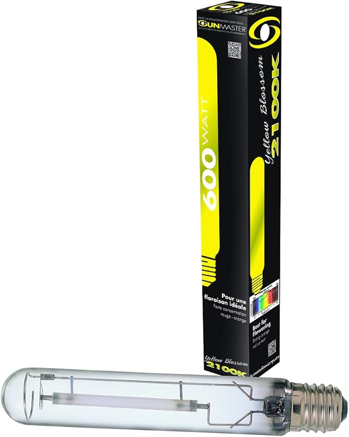 Sunmaster 10034 - 600 Watt - T15 - High Pressure Sodium - Grow Light - 2100K - ANSI S106 - 90000 Lumens - 24000 Life Hours