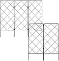 5pcs Black Garden Trellis Plant Support Structure for Climbing Plants Indoor and Outdoor Vine Frame 20x53cm Foldable Flower Climbing Rack