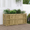 Wooden Raised Garden Bed Garden Planter Box Outdoor Wood Raised Garden Bed for Planting Plants Vegetables 59.1x19.7x27.6 Impregnated Wood Pine-258