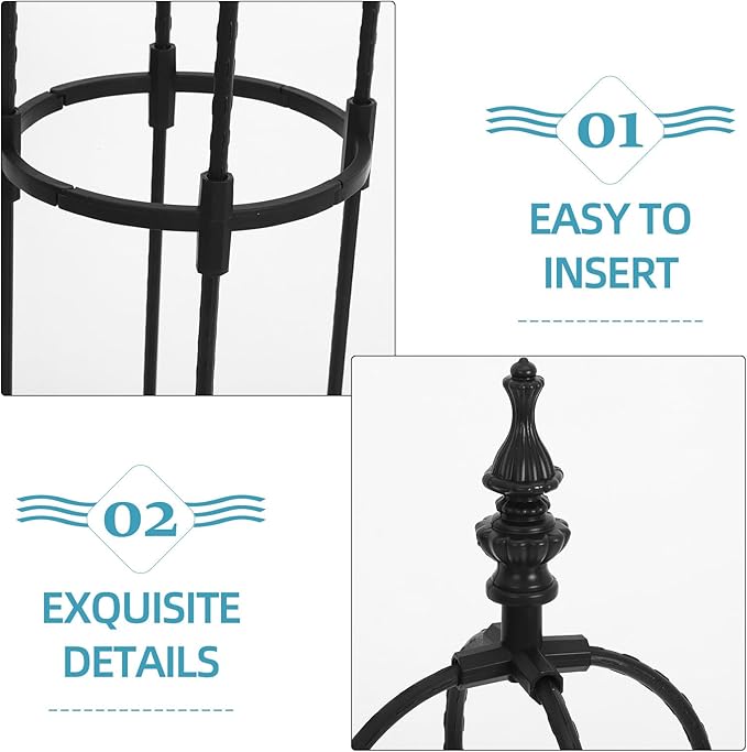 Heavy Duty 8mm Metal Climbing Vine Trellis Garden Obelisk Plant Support Frame 120cm Tall Outdoor Climbing Plant Support for Roses and Vines