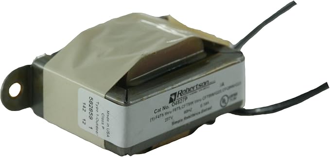 ROBERTSON 2P10072 04827P AM Quik-Pak of 10 Fluorescent Magnetic Ballasts for 1 CFT5W/G23 CFT7W/G23 CFT9W/G23 or CFQ9W/G23 CFL Lamp Preheat Start 277Vac 60Hz Normal Ballast Factor NPF