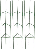 SUPVOX 3 Sets Metal Tomato Plant Trellis Garden Climbing Support Brackets for Outdoor and Indoor Potted Plants with 27 Stakes 27 Connecting Rods and 18 Connectors