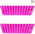 2Pcs 250W LED Spectrum Plant Panel Light 100-277V Indoor Vegetable Planting Lamp 110V Succulent Hydroponic Growth Lights UV/IR Indoor Cultivation Seedling Pink Purple Lamps169LEDs Greenhouse Tent