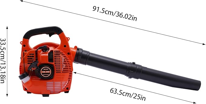 Leaf Blower Gas Powered Lawn Blower Gasoline Powered 468cfm Lightweight Handheld Blower 25.4CC 2-Stroke Single Cylinder Air-Cooling Gas Blowers for Lawn Care
