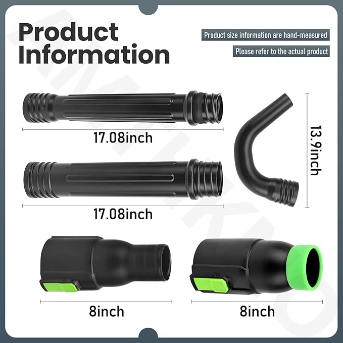 AGC1000 Gutter Cleaning Attachment Kit/Leaf Blower Tools Mounting Bracket Kit for EGO 530CFM / 580CFM / 575CFM / 650CFM/ 615CFM/LBX6000 Leaf Blowers/Overall Length 9 feet - Black
