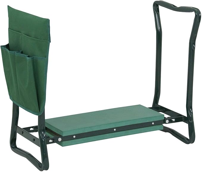 Foldable Garden Kneeler and Seat Portable Stool EVA Pad Bonus Tool Pouch USA